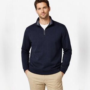 Ted Baker Men’s Half-Zip Sweatshirt Navy Blue Pullover Size 4 (US Large) 🧡